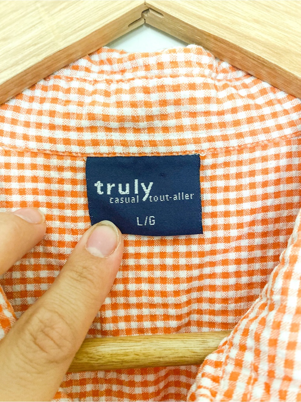 TRULY CASUAL | 100% Cotton | Gingham Button Up Sleeveless Blouse | Relaxed Fit | - Picture 4 of 7